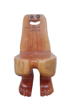 Mollongga Am·pok | Natural Traditional Wooden Stool | Handcrafted by Handam Rangsa | 8 × 8 × 16 Inch | 4 kg