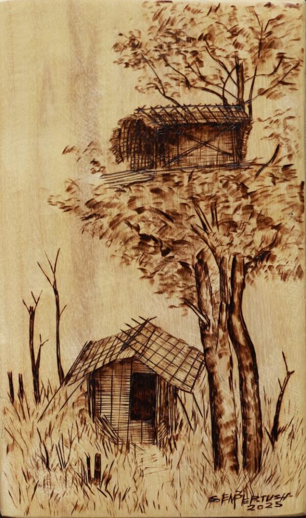 Wood Burning Wall Decor : Traditional Garo Heritage (Bo·rang & Jamadal) – Authentic Indigenous Artwork from Northeast India