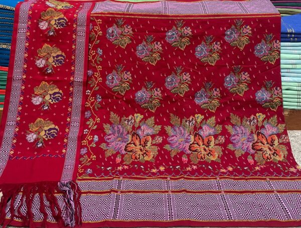 WhatsApp Image 2026-02-27 at 3.04.46 PM Garo Dakmanda – Cherry Allover Flower Bouquet Design | Handwoven Traditional Wraparound with Chuni