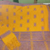 yell Reshmi Mustard Yellow Dakmanda | Loin Loom Traditional Wraparound with Chuni