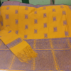 yell_2 Reshmi Mustard Yellow Dakmanda | Loin Loom Traditional Wraparound with Chuni 1
