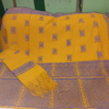 yell_3 Reshmi Mustard Yellow Dakmanda | Loin Loom Traditional Wraparound with Chuni 3